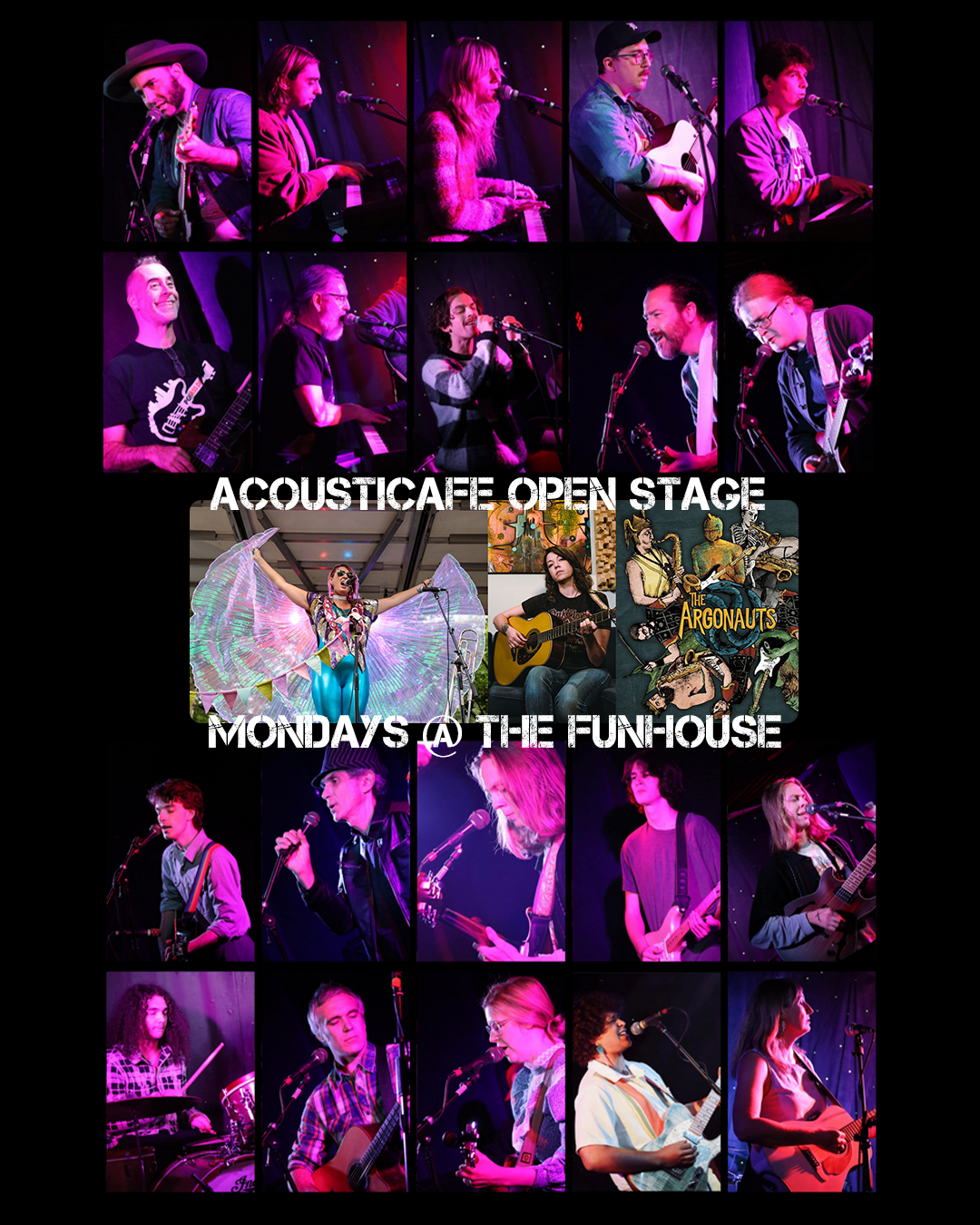 AcoustiCafe Open Stage every Monday at The Funhouse at Mr Smalls